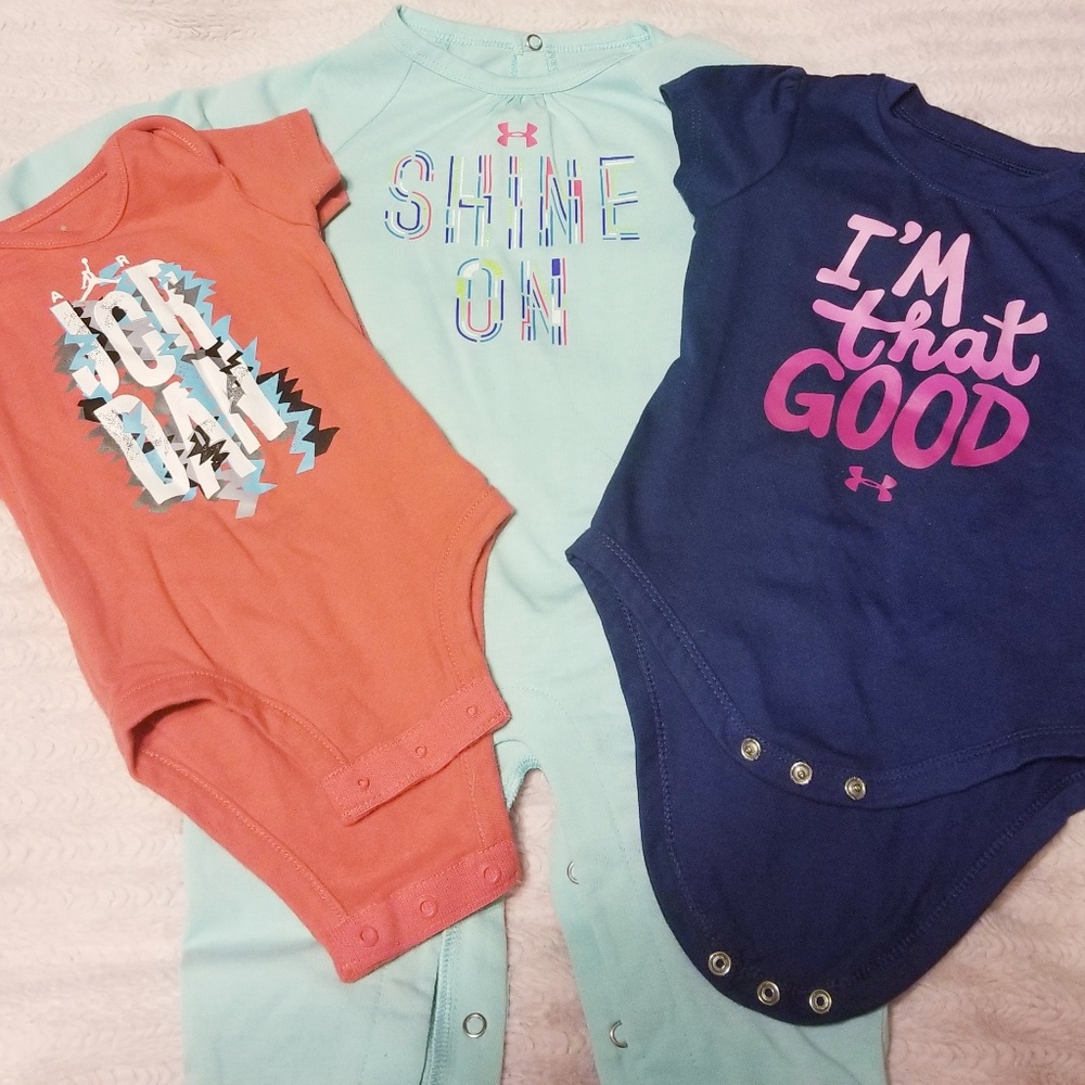 Girls Jordan and under armour